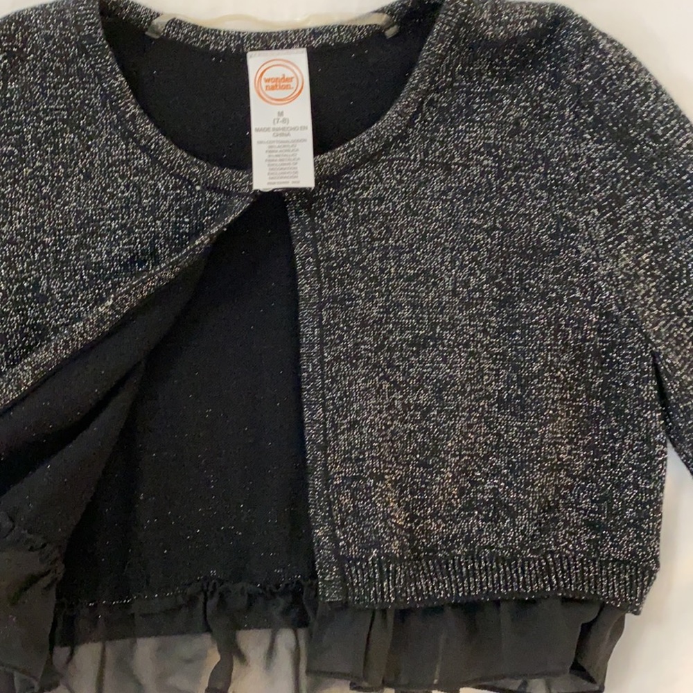 Black and silver sweater 7/8